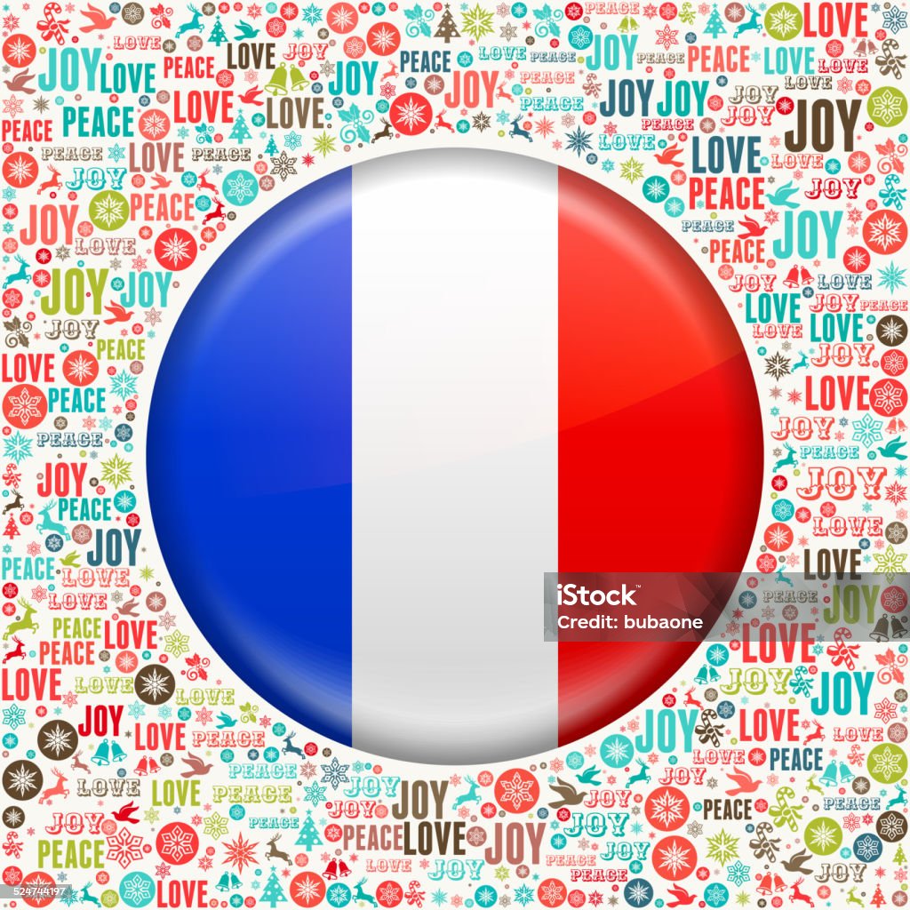 French Flag on Holiday Christmas Background Pattern Animal Markings stock vector