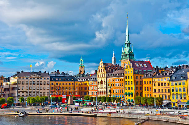 gamla stan-stoccolma vista, stoccolma, svezia - stoccolma foto e immagini stock