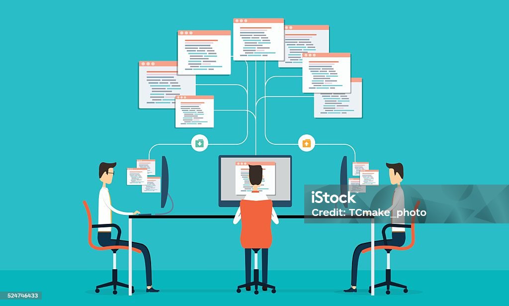 Group Program. It Group Programing Connection Develop Web Siet And Application Stock ...