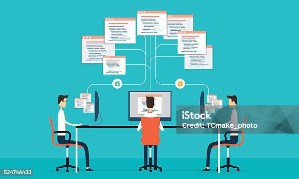 Program Connection Interaction Group Programing Connection Develop Web Siet And Application Stock ...