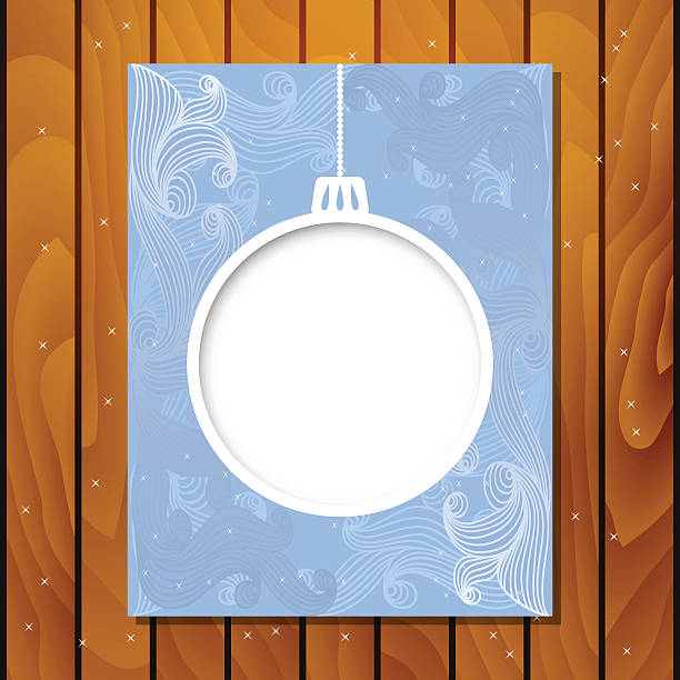 вектор рождество или новый год приглашение карты. - invitation decoration frost placard stock illustrations