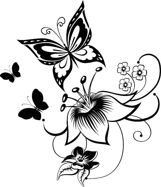 Butterfly Swirl Tattoo Pictures Illustrations, Royalty-Free Vector Graphics  & Clip Art - iStock