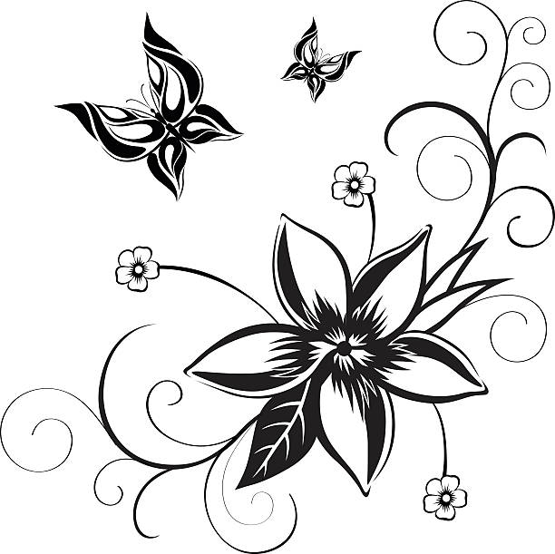Butterfly Swirl Tattoo Pictures Illustrations, Royalty-Free Vector Graphics  & Clip Art - iStock