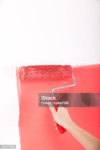 Hand Painting Wall Stock Photo - Download Image Now - Action Painting, Activity, Blue-collar Worker