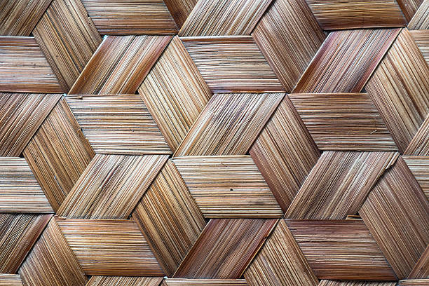 Pattern of Thai style bamboo handcraft Pattern of Thai style bamboo handcraft background interlace format stock pictures, royalty-free photos & images