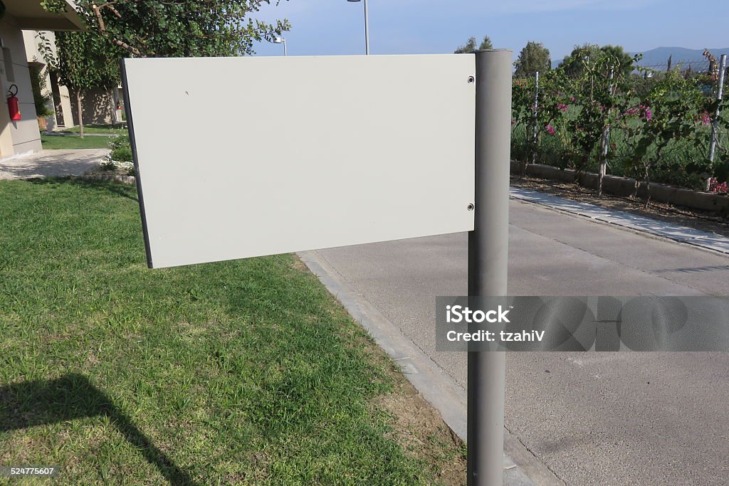 Mini Empty. Sign Empty Sign Stock Photo - Download Image Now - Aluminum, Blank, Blue ...