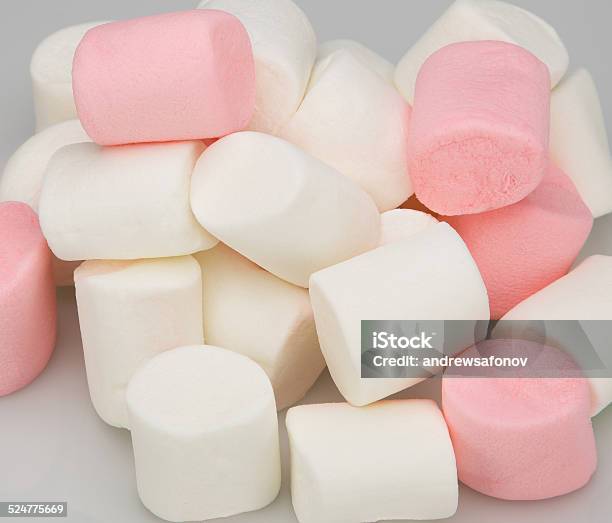 Pile Of Marshmallow Isolated On Light Background Stock Photo - Download Image Now - Candy, Close-up, Cultures