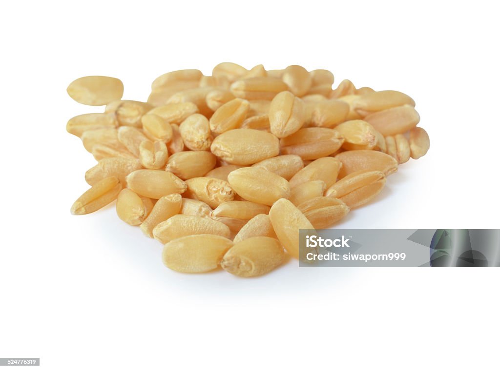 pile of pearl barley isolated on white Barley Stock Photo