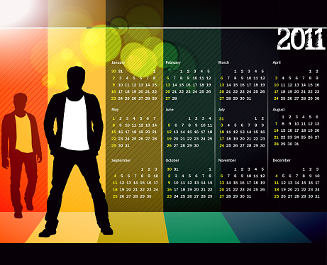 Calande Image Calendar Design Stock Illustration - Download Image Now - 2011 ...