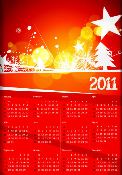 ilustrações de stock, clip art, desenhos animados e ícones de calendário de 2011 - october calendar 2011 month