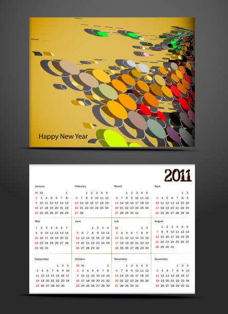 ilustrações de stock, clip art, desenhos animados e ícones de modelo de calendário - october calendar 2011 month