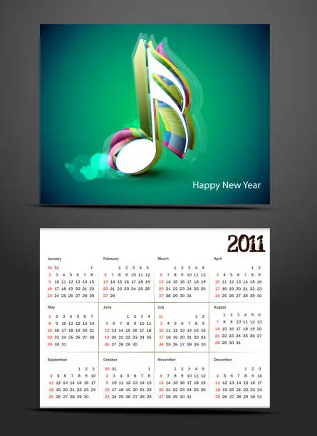 Vector illustration of Calendar Design