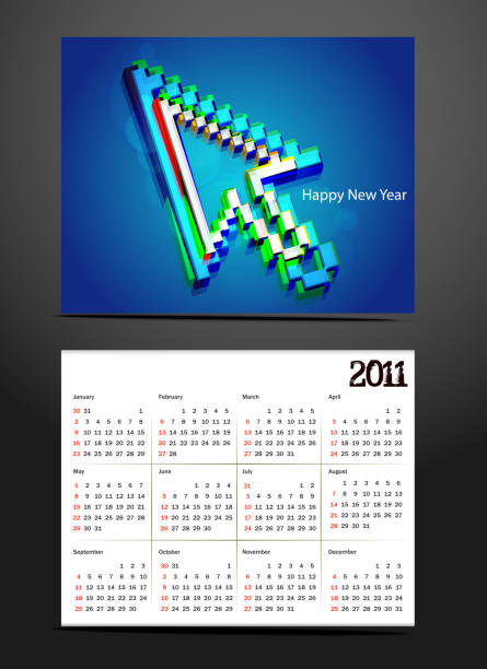 illustrations, cliparts, dessins animés et icônes de calendrier design - october calendar 2011 month
