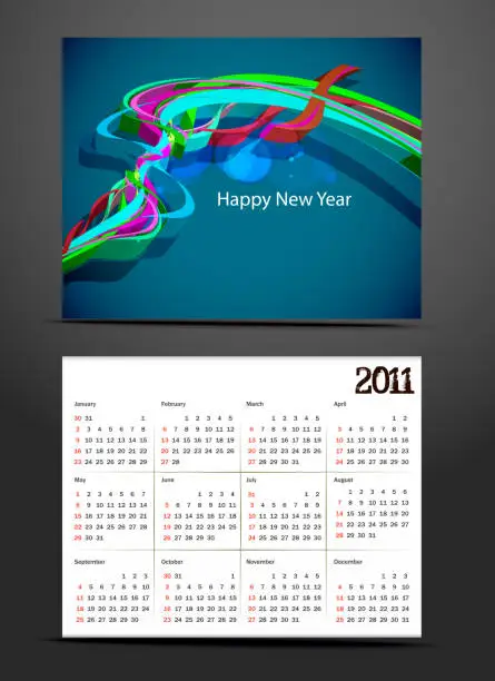 Vector illustration of Calendar Design