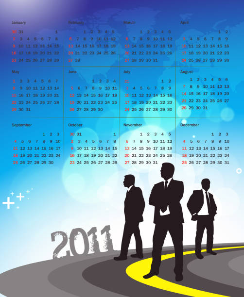 ilustrações de stock, clip art, desenhos animados e ícones de modelo de calendário - october calendar 2011 month