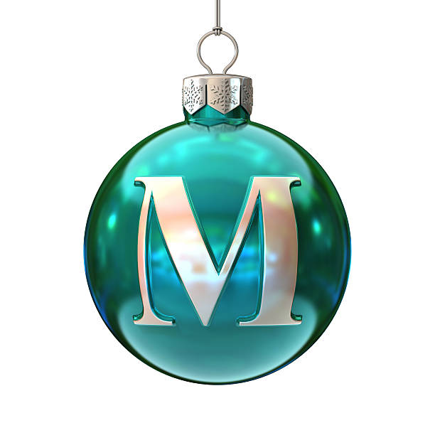 istock Christmas ball font letter M 524777843