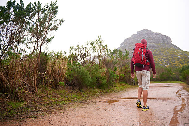 istock He's an all-weather hiker 524817147