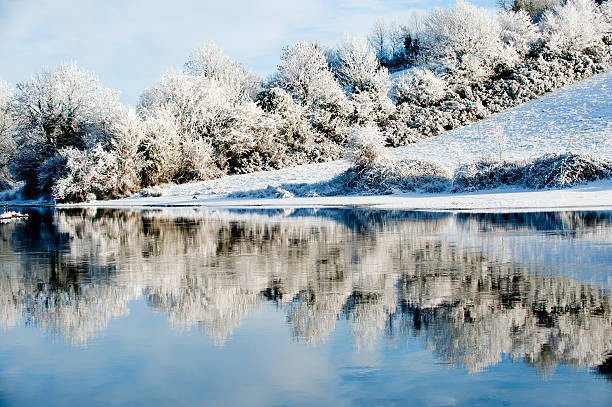 istock Beautiful sunny day in the winter on the river 524818887
