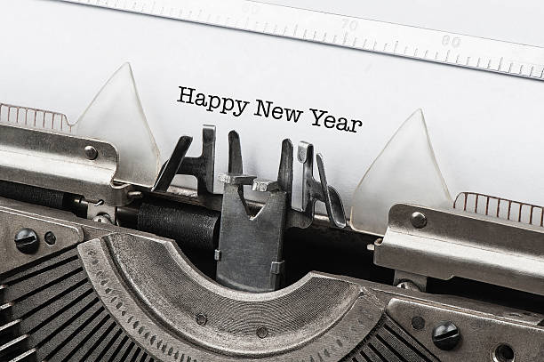 istock old vintage typewriter with text happy new year 524820267