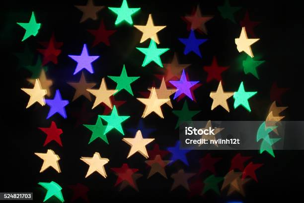 Lights Background With Stars Stock Photo - Download Image Now - Abstract, Arts Culture and Entertainment, Backgrounds