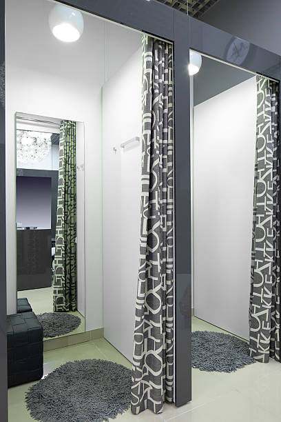 istock interior of dressing room at cloth store 524821901