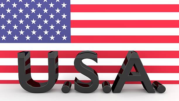 istock Letters USA in front on an American Flag 524822791