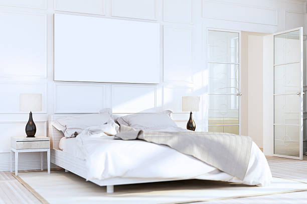 White luxury bedroom interior