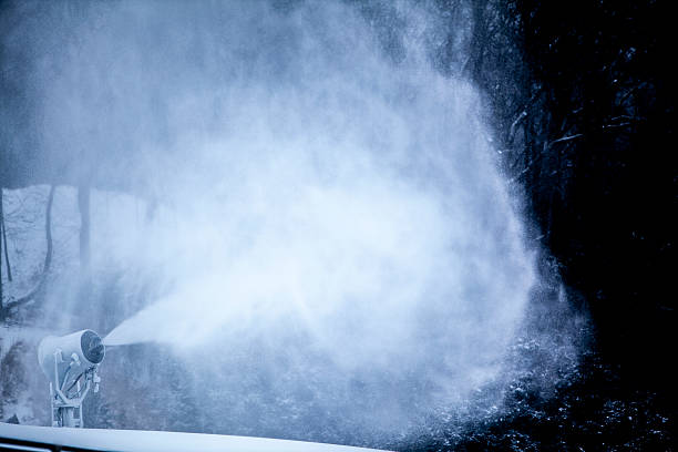 Snow Making in the sky resort 
