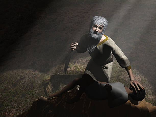 Abraham and Isaac God intervenes before Abraham sacrifices Isaac father abraham stock pictures, royalty-free photos & images