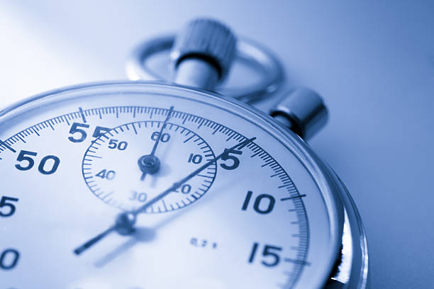 Stopwatch Stopwatch closeup in blue toning stopwatch photos stock pictures, royalty-free photos & images