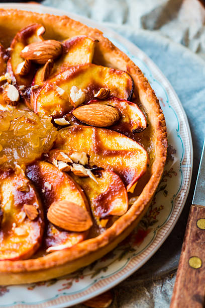 istock tart with pear jam, apples and caramel 524856553