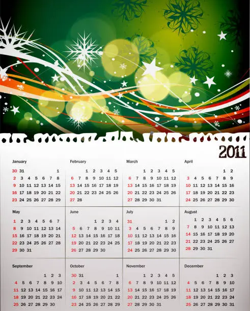 Vector illustration of Calendar Design