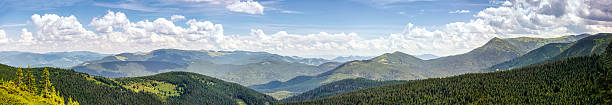 istock Panoramic view of Carpathian mountains in summer. 524861375