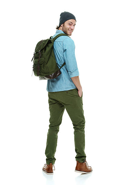 istock Rear view of hipster looking at camera 524862235
