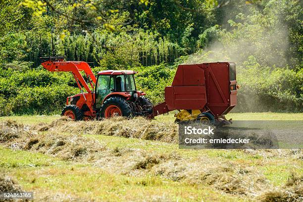 Hay Baling Stock Photo - Download Image Now - Agricultural Machinery, Agriculture, Dust