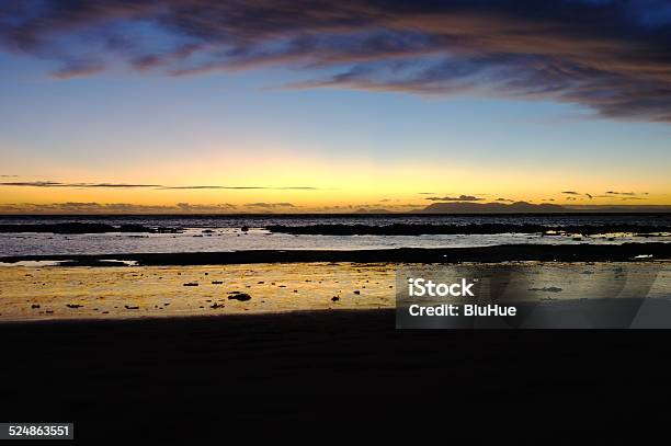 Solar Sunset Behind Cape Point Across False Bay Stock Photo - Download Image Now - Africa, Awe, Beach