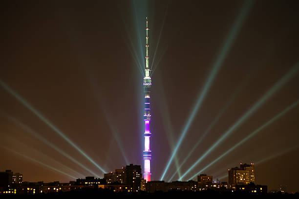 istock Night lighting in Moscow and TV Tower 524863599