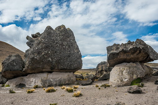 Imata Stone Forest in the peruvian Andes at Arequipa Peru