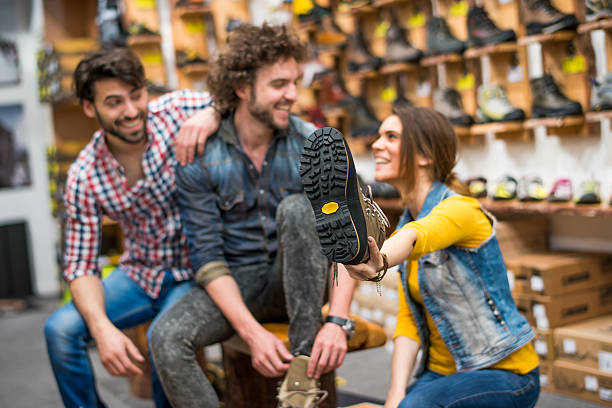 istock The quality of hiking shoe 524879133
