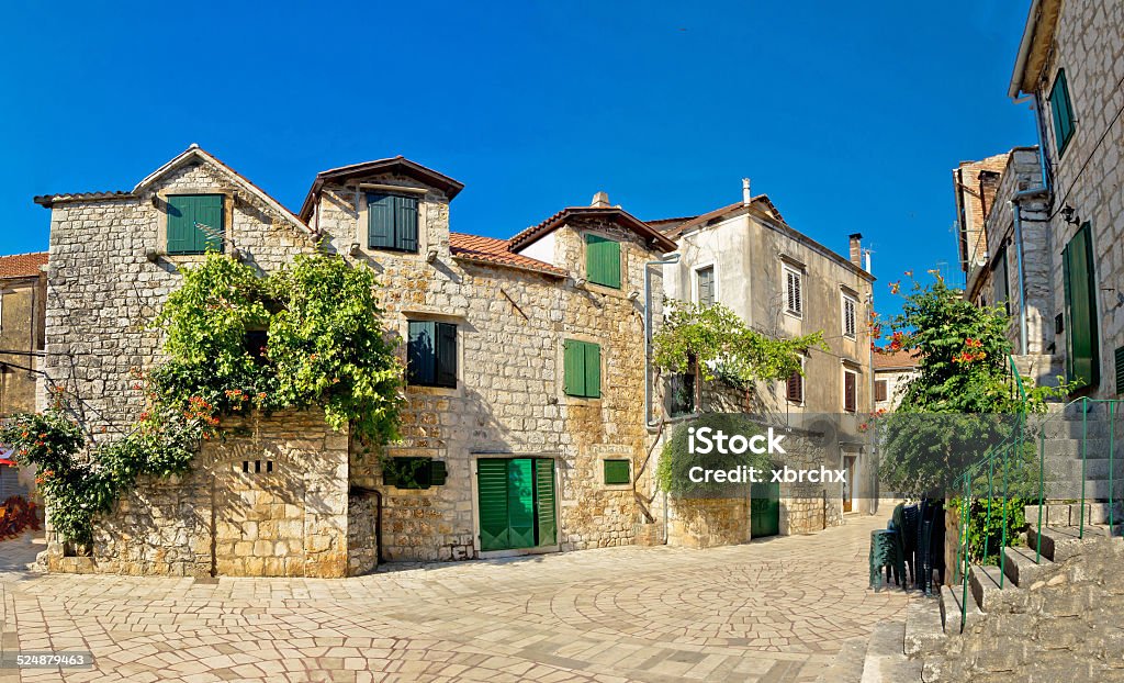 Stari Grad on Hvar island street Stari Grad on Hvar island street, Dalmatia, Croatia Stari Grad - Hvar Stock Photo