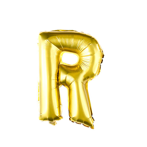 istock Golden Foil Balloon Letter R 524882915