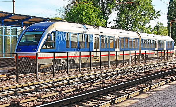 istock New modern train on Vinnitsa railway station, Vinnitsa, Ukraine 524883663