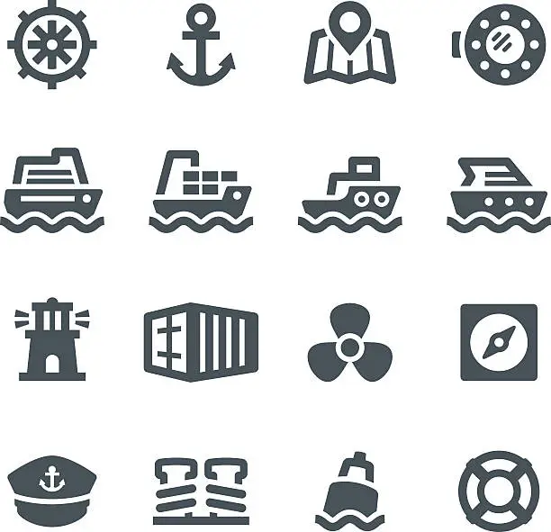 Vector illustration of Nautical Icons