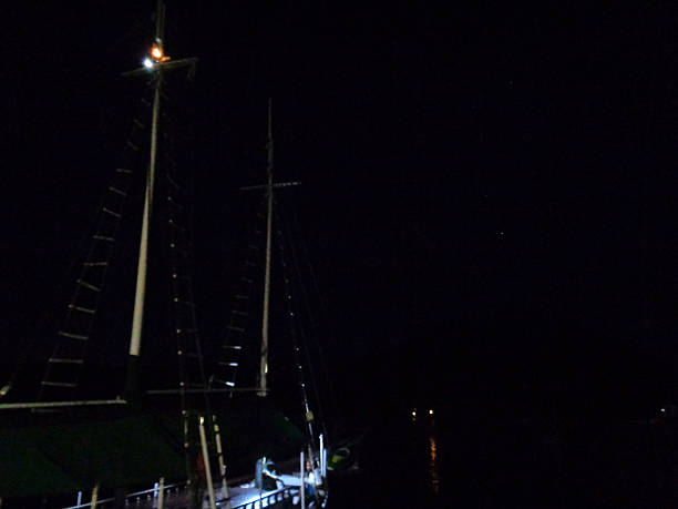 istock Schooner in the Night, Paraty, Brazil 524884352