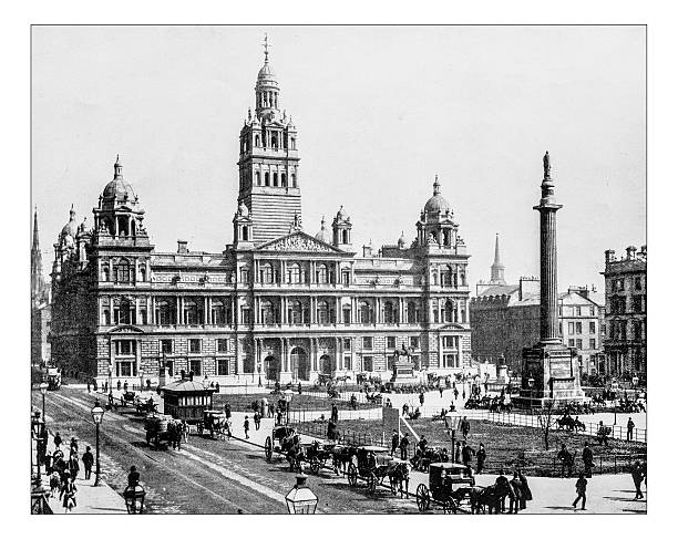 istock Antique photograph of George Square (Glasgow, Scotland), 19th century 524885814