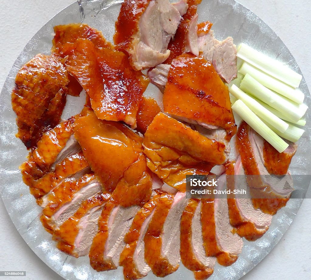 The Sliced Roast Duck With Green Onion Stock Photo - Download Image Now