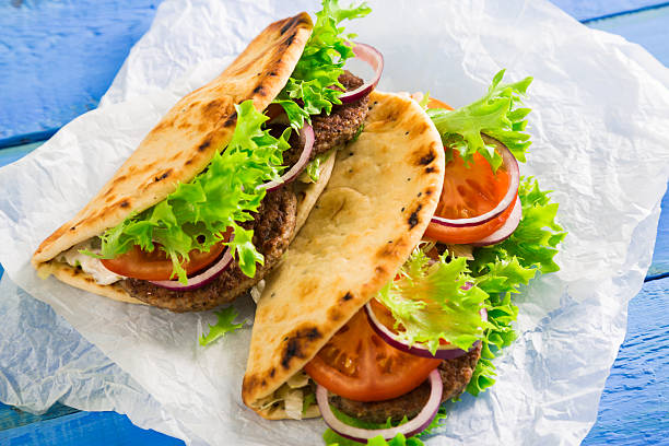 istock Pita with meat and vegetables 524889224
