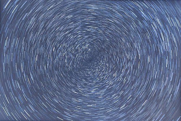 istock Star trails with north star in the center 524891012