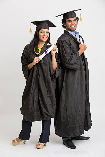 istock Happy successful Indian college graduates 524892542