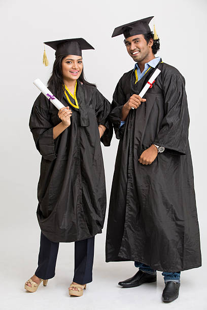 istock Happy successful young Indian college graduates 524892680